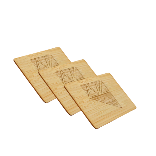 The Kordicard - Customizable Digital Card x3 - Bamboo Finish | Business | NFC | Tap & Connect